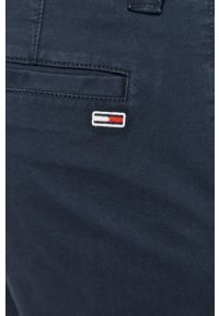 Tommy Jeans - Spodnie. Kolor: niebieski. Materiał: tkanina, bawełna, elastan. Wzór: gładki #3