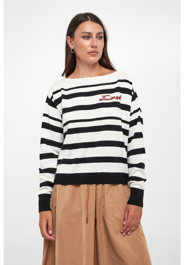Twinset Milano - Sweter damski z kaszmirem TWINSET. Materiał: kaszmir