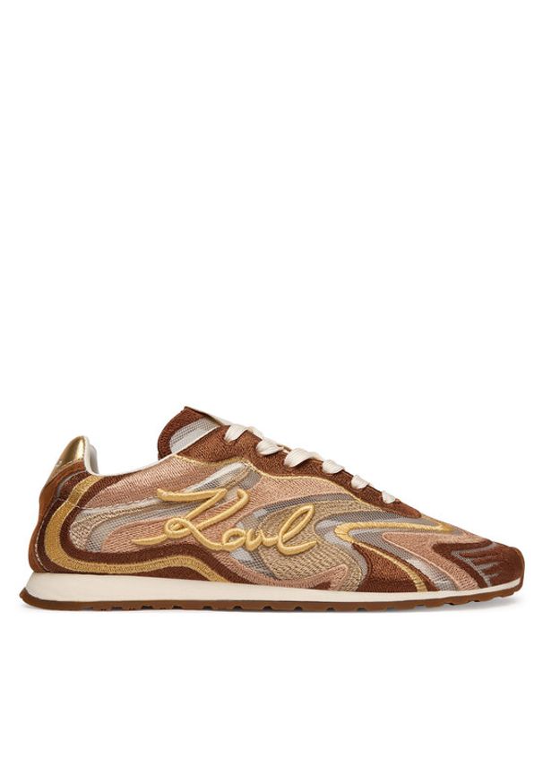 Karl Lagerfeld - KARL LAGERFELD Sneakersy KL65925 Beżowy. Kolor: beżowy. Materiał: skóra, zamsz
