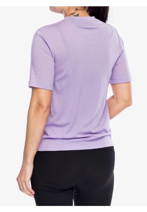 MONS ROYALE - Koszulka merino damska Mons Royale Icon Relaxed Tee. Kolor: fioletowy