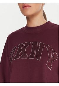 DKNY Sport Bluza DP5T1462 Bordowy Regular Fit. Kolor: czerwony. Materiał: bawełna. Styl: sportowy #3