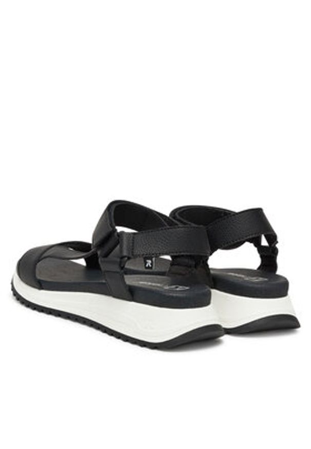 Rieker Sandały W2951-00 Czarny. Kolor: czarny. Materiał: skóra