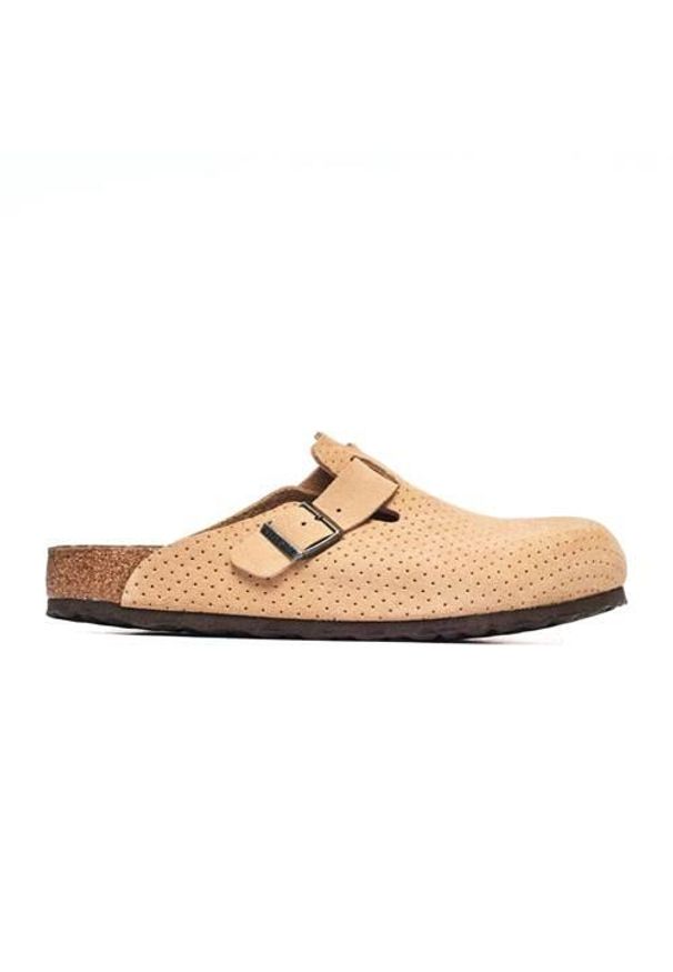 Buty do chodzenia męskie Birkenstock Boston Leve. Kolor: wielokolorowy, brązowy. Materiał: materiał, skóra. Szerokość cholewki: normalna. Sport: turystyka piesza