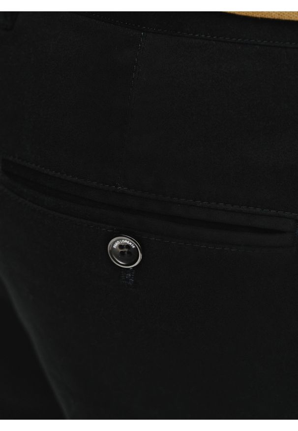 Pako Lorente - PAKO LORENTE – Czarne gładkie spodnie męskie. Kolor: czarny. Materiał: bawełna, elastan. Wzór: gładki. Styl: klasyczny