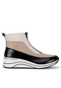 Remonte Botki D0T71-60 Beżowy. Kolor: beżowy. Materiał: materiał #1