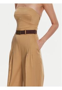 Elisabetta Franchi Kombinezon TU05152E2 032 Beżowy Regular Fit. Kolor: beżowy. Materiał: syntetyk