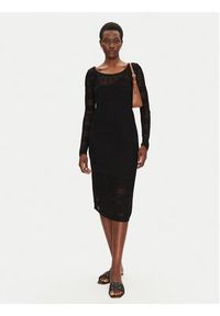Morgan Sukienka dzianinowa 251-RMPIMA M Czarny Slim Fit. Kolor: czarny. Materiał: wiskoza #2
