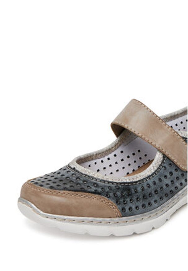 Rieker Półbuty L32B5-42 Granatowy. Kolor: niebieski. Materiał: syntetyk, materiał