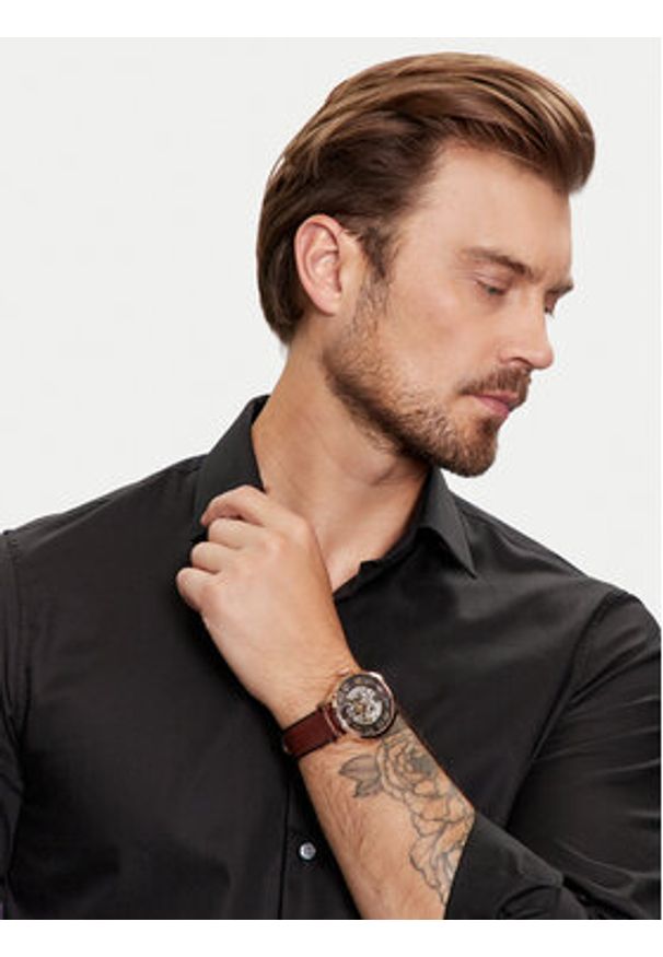 Fossil Zegarek Townsman ME3259 Brązowy. Kolor: brązowy