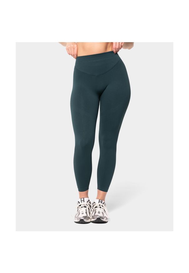 Legginsy bezszwowe Carpatree Accolade zielone. Kolor: zielony. Sport: fitness
