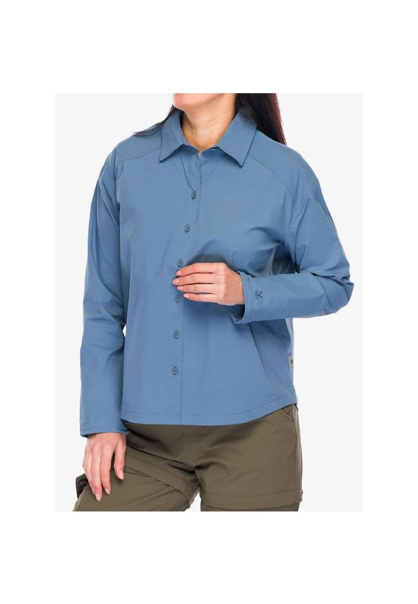 ROYAL ROBBINS - Koszula przeciw komarom damska Royal Robbins Wilder Shirt L/S. Okazja: na co dzień. Kolor: niebieski. Styl: casual