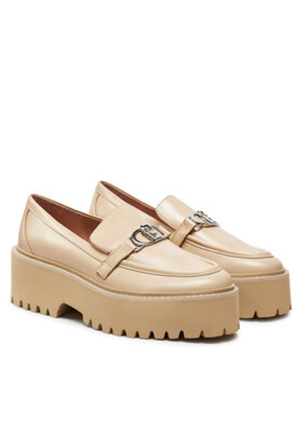 Liu Jo Loafersy Forty 01 SA4049 P0102 Beżowy. Kolor: beżowy. Materiał: skóra
