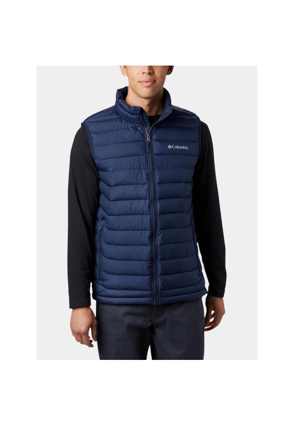 columbia - Kamizelka Męska Columbia Powder Lite II. Kolor: niebieski. Sezon: wiosna, zima, jesień. Sport: turystyka piesza