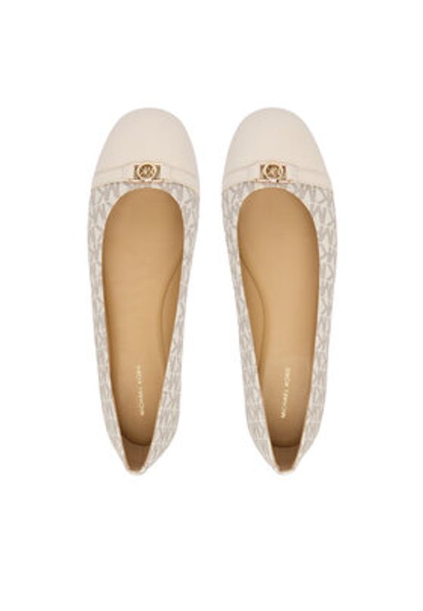 MICHAEL Michael Kors Baleriny Mandy Flat 40F5MAFP1L Écru. Kolor: kremowy. Materiał: skóra