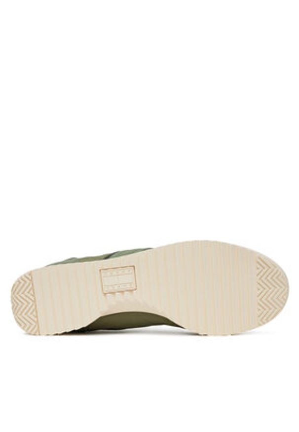 Tommy Jeans Sneakersy Tjm Runner Cleated Mix Mat. EM0EM01598 Zielony. Kolor: zielony. Materiał: materiał