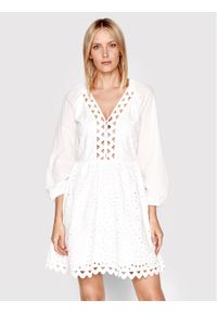 Silvian Heach Sukienka letnia CVP22191VE Biały Regular Fit. Kolor: biały. Materiał: bawełna. Sezon: lato #1