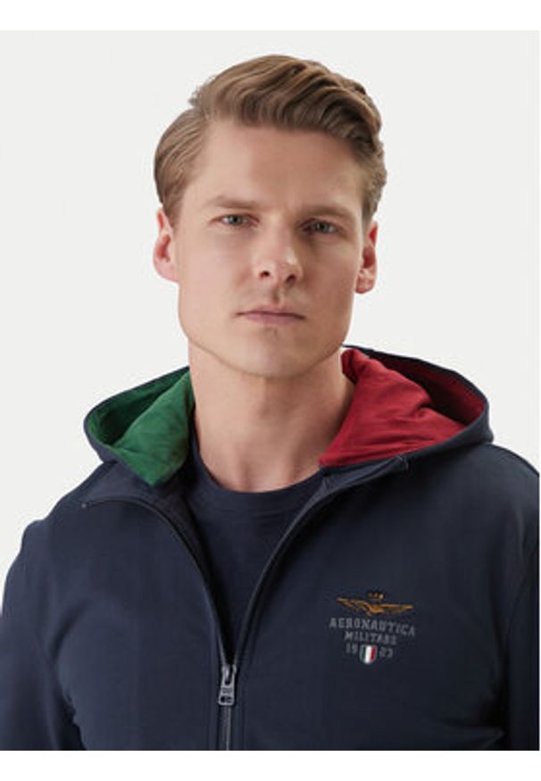 Aeronautica Militare Dres 261TF0108UF00674 Granatowy Regular Fit. Kolor: niebieski. Materiał: bawełna