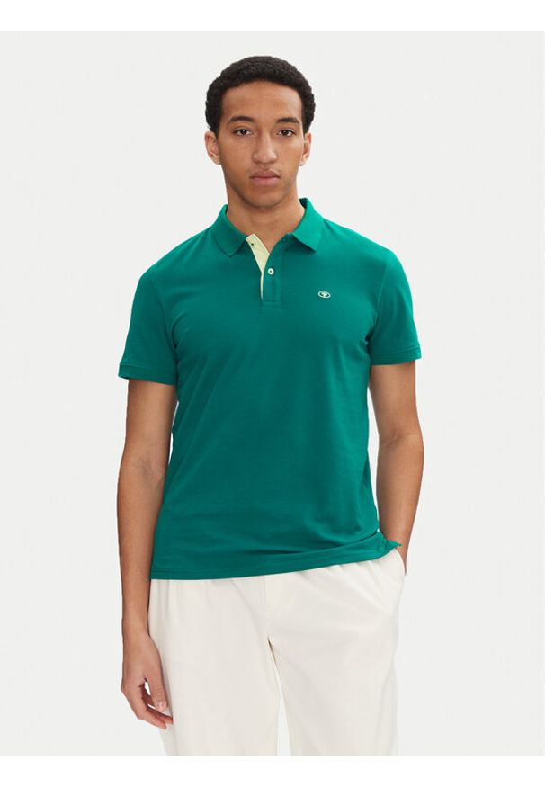 Tom Tailor Polo 1031006 Zielony Regular Fit. Typ kołnierza: polo. Kolor: zielony. Materiał: bawełna