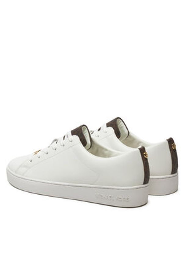 MICHAEL Michael Kors Sneakersy Keaton Lace Up 43R4KTFS2L Biały. Kolor: biały. Materiał: skóra