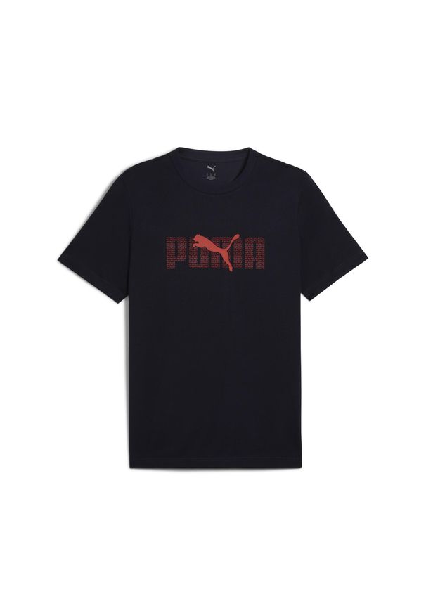 Puma - Męska koszulka Essentials Logo Lab PUMA New Navy Blue. Kolor: niebieski. Materiał: guma. Wzór: nadruk. Sport: fitness