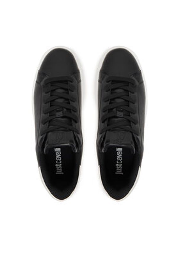 Just Cavalli Sneakersy 80QA3SBG ZPC20 Czarny. Kolor: czarny. Materiał: skóra