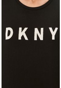 DKNY - Dkny - T-shirt. Okazja: na co dzień. Kolor: czarny. Materiał: bawełna, dzianina. Wzór: aplikacja. Styl: casual #3