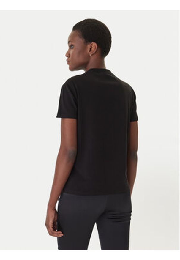 Versace Jeans T-Shirt 80HAHT09 Czarny Regular Fit. Kolor: czarny. Materiał: bawełna