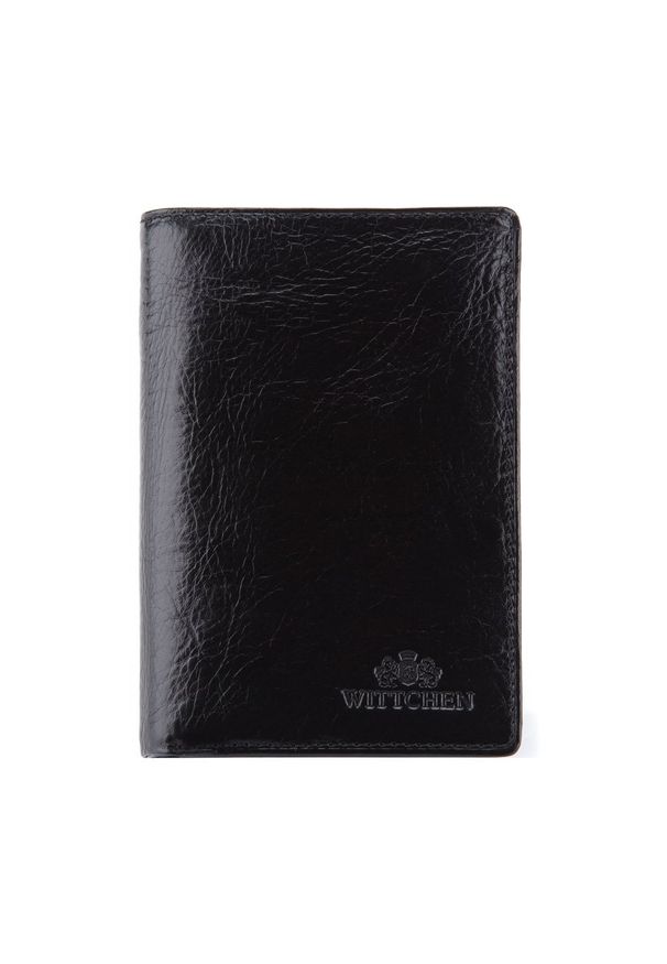Wittchen - Męski portfel skórzany zapinany na zatrzask czarny. Kolor: czarny. Materiał: skóra