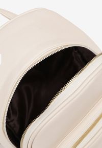 Renee - Beżowy Miejski Plecak z Szelkami z Możliwością Odpięcia Milessa. Kolor: beżowy. Materiał: jeans. Styl: elegancki, casual