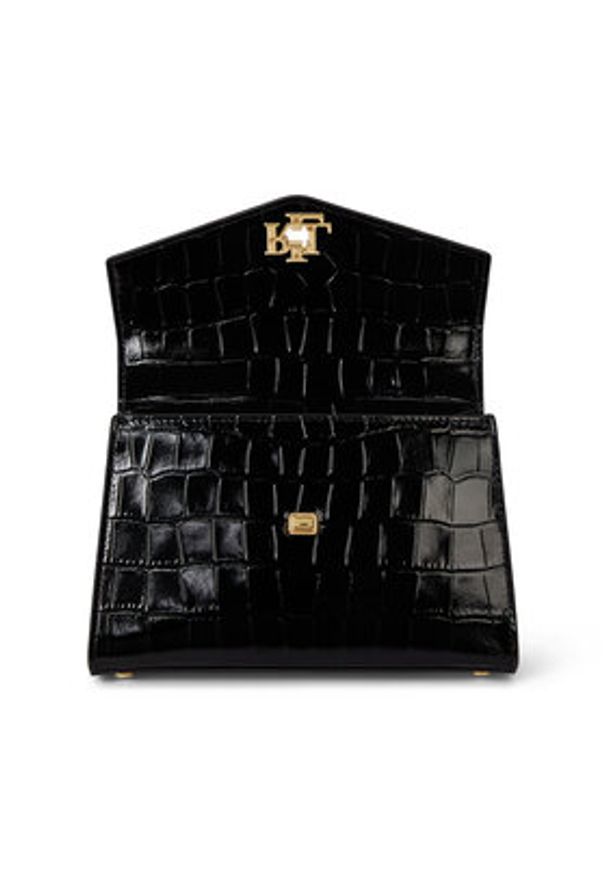 Lauren Ralph Lauren - LAUREN RALPH LAUREN Torebka 431974462007 Czarny. Kolor: czarny. Materiał: skórzane