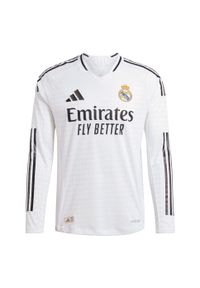 Adidas - Koszulka Real Madrid 24/25 Long Sleeve Home Authentic. Kolor: biały. Materiał: materiał. Długość rękawa: długi rękaw