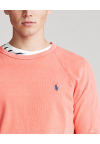 Ralph Lauren - RALPH LAUREN - Różowa bluza Spa z logo. Typ kołnierza: polo, bez kaptura. Kolor: różowy, wielokolorowy, fioletowy. Materiał: bawełna, materiał. Długość: długie. Wzór: haft #6