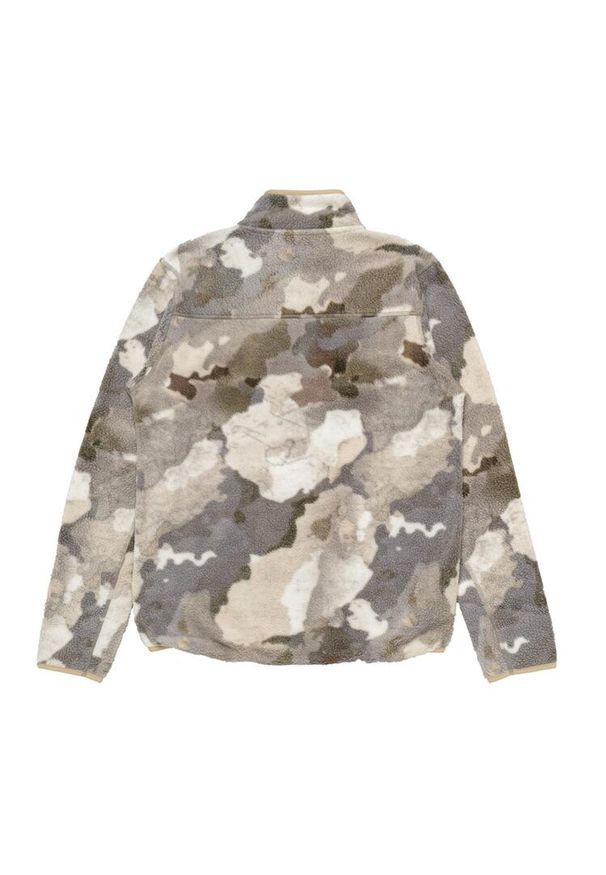 Bluza sherpa męska Colourwear Snap Pile. Kolor: zielony, brązowy, wielokolorowy. Materiał: polar