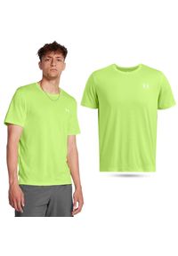 Koszulka fitness męska Under Armour t-shirt sportowy z krótkim rękawem. Kolor: zielony. Długość rękawa: krótki rękaw. Długość: krótkie. Sport: fitness