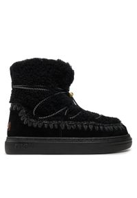 Mou Śniegowce Eskimo Sneaker Bold Scoub Lace FW411012A Czarny. Kolor: czarny. Materiał: skóra