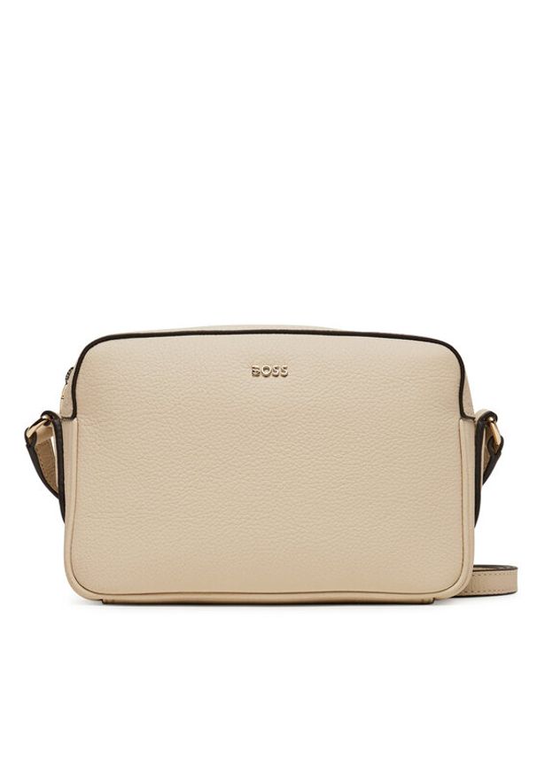 BOSS Torebka 50547733 Beżowy. Kolor: beżowy. Materiał: skórzane
