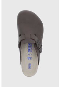 Birkenstock Klapki męskie kolor brązowy. Kolor: brązowy. Materiał: materiał, guma. Wzór: gładki. Obcas: na obcasie. Wysokość obcasa: niski #3