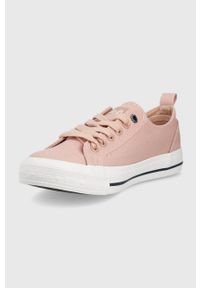 Lee Cooper tenisówki damskie kolor różowy. Nosek buta: okrągły. Zapięcie: sznurówki. Kolor: różowy. Materiał: guma