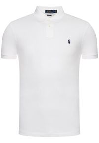 Polo Ralph Lauren Polo Core Replen 710548797 Biały Slim Fit. Typ kołnierza: polo. Kolor: biały. Materiał: bawełna