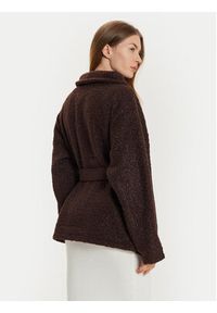 Gina Tricot Płaszcz zimowy 24039 Brązowy Oversize. Kolor: brązowy. Materiał: syntetyk. Sezon: zima #5
