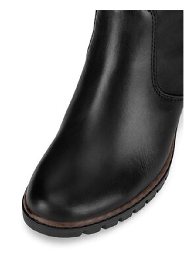 Rieker Botki Y2557-00 Czarny. Kolor: czarny. Materiał: skóra