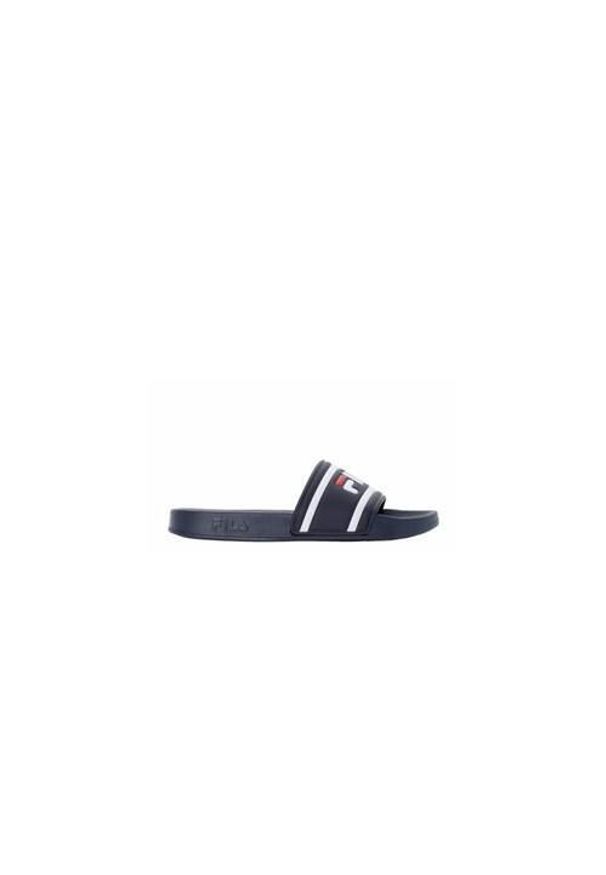 Klapki damskie Fila Morro Bay Slipper. Kolor: niebieski. Materiał: syntetyk, materiał. Styl: sportowy
