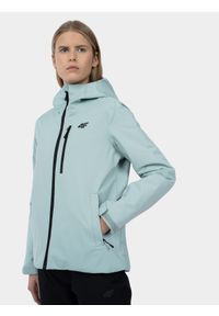 4f - Kurtka narciarska membrana 5 000 damska. Kolor: turkusowy. Materiał: materiał, poliester. Sezon: zima. Sport: narciarstwo #1