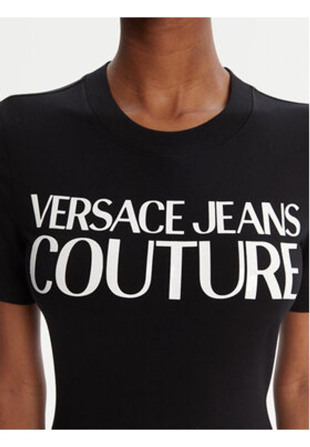 Versace Jeans Couture Sukienka codzienna 79HAOE05 CJ02E Czarny Slim Fit. Okazja: na co dzień. Kolor: czarny. Materiał: bawełna. Typ sukienki: proste. Styl: casual