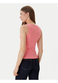 Tommy Jeans Top Essential DW0DW20673 Różowy Slim Fit. Kolor: różowy. Materiał: bawełna #5