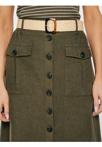 Big-Star - Pasek damski pleciony kremowy Piel 102. Kolor: kremowy. Materiał: tkanina #7