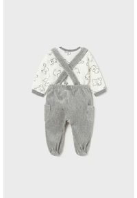 Mayoral Newborn komplet niemowlęcy Gift box kolor szary. Okazja: na co dzień. Kolor: szary. Materiał: bawełna. Długość: długie. Wzór: aplikacja. Styl: casual, klasyczny #3