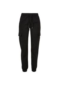 Urban Classics - Spodnie Do Biegania Z Kieszenią Cargo Z Wysokimi Stanami Dla Pań I Panów. Stan: podwyższony. Kolor: czarny. Długość: długie #1