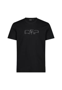 Koszulka CMP. Kolor: czarny, wielokolorowy, biały. Sport: turystyka piesza #1