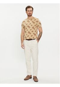 BOSS - Boss T-Shirt Tiburt 419 50504100 Beżowy Regular Fit. Kolor: beżowy. Materiał: syntetyk, bawełna #5